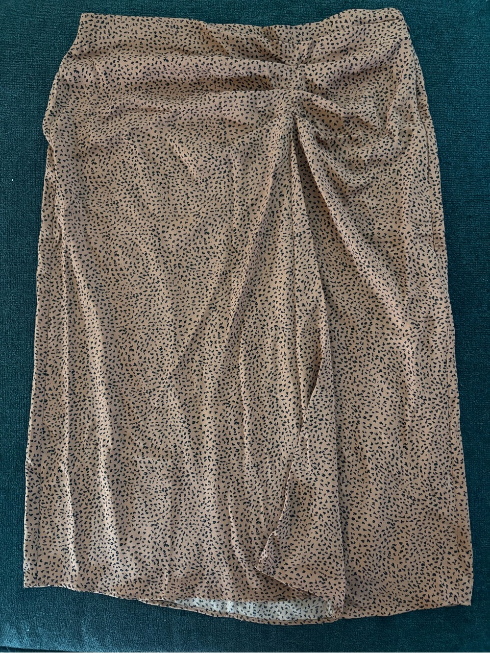 Women’s Tan Dotted Midi Skirt